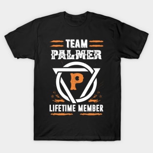 Team Palmer Lifetime Member Gift T-shirt Surname Last Name T-Shirt